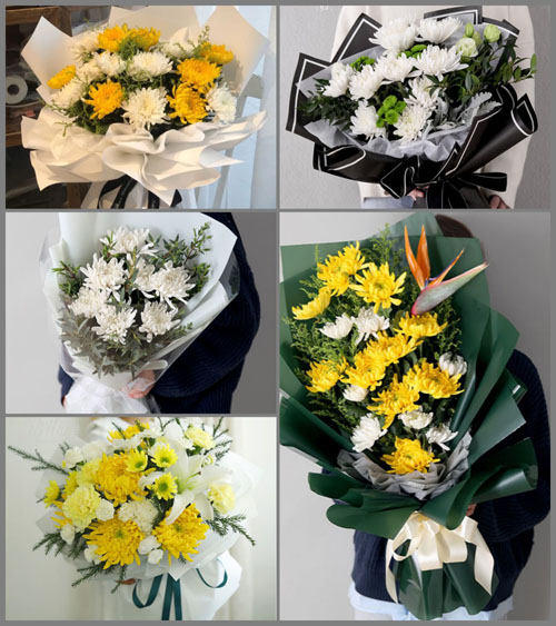 山东莱芜莱城区茶业口镇上温峪村白事花束代送